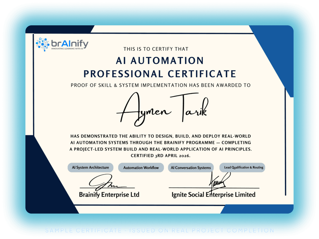 AI Automation Professional Certificate